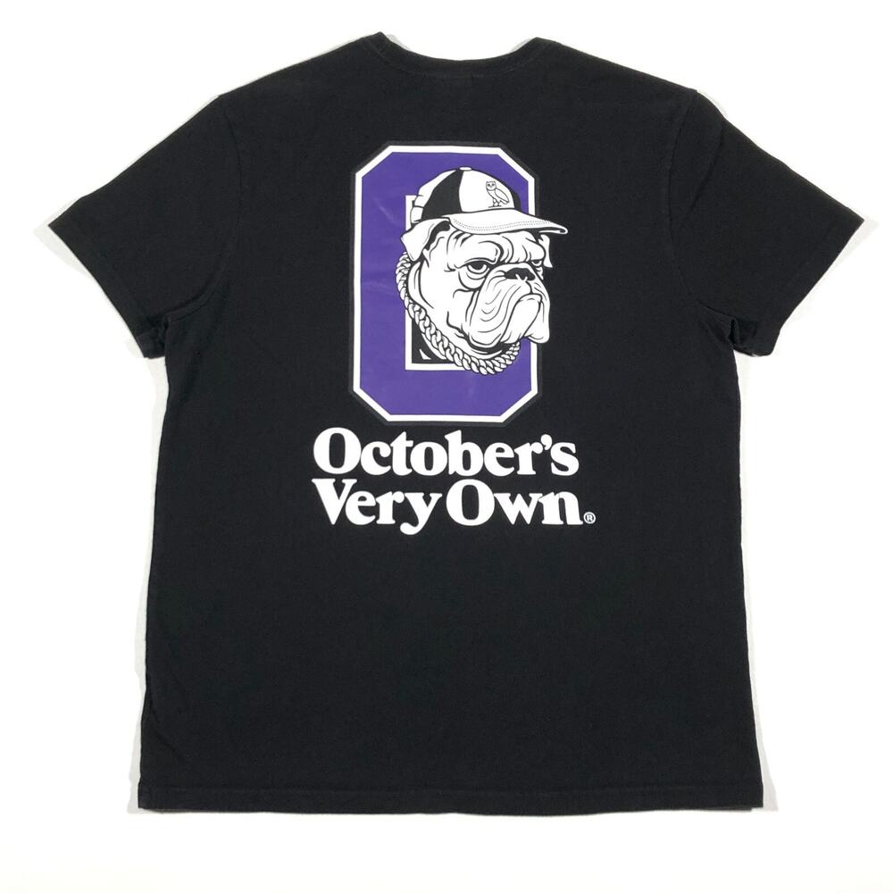 OVO Octobers Very Own Drake Bulldog Club Black Tee T Shirt size Large L B1